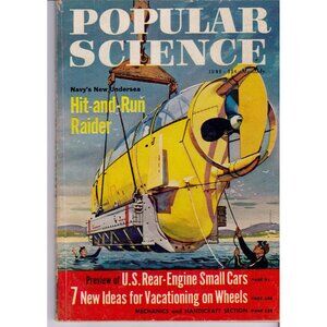 Popular Science June 1959 Hit-and-Run Raider, Rear-Engine Cars, Fold-Out Rocket